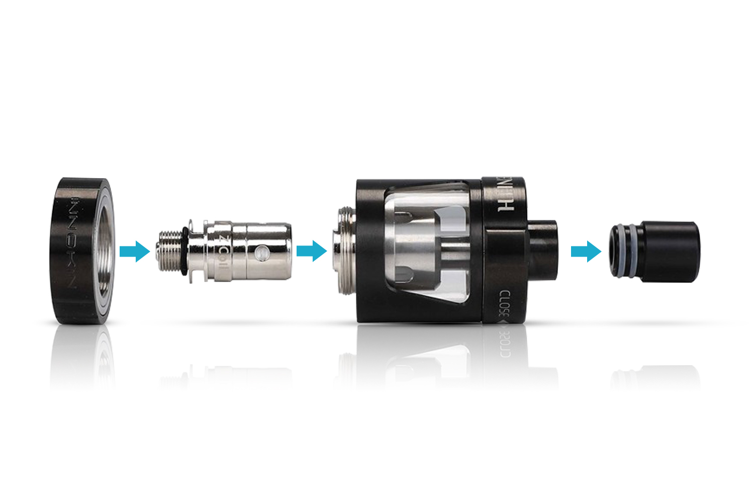 Le design du clearomiseur Zenith Clearomiseur Zenith démonté